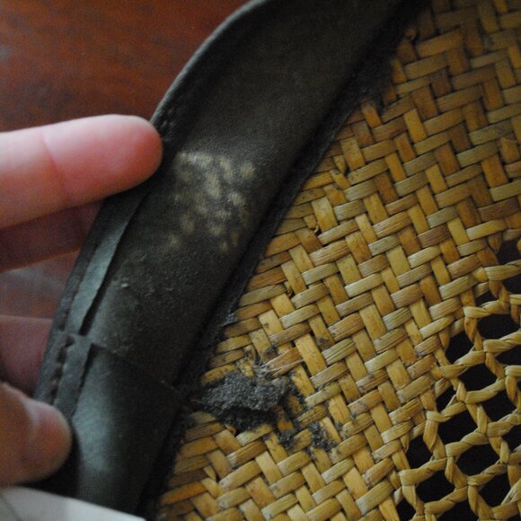 Vintage Straw Sun Hat with Tropical Fabric Band Made in USA - Picture 13 of 13